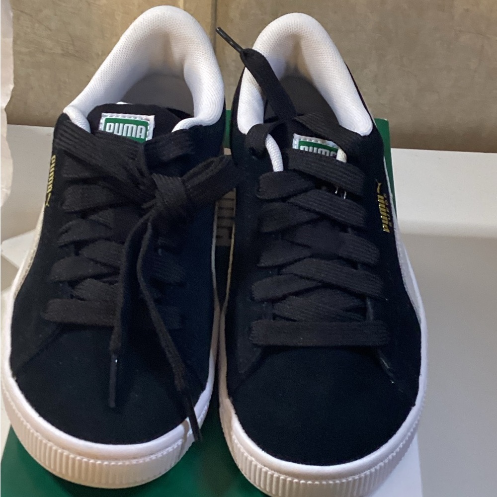 Puma Kids Black and White Sneakers